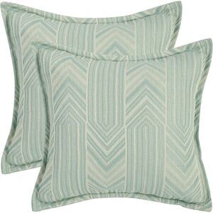 💚 Wangyiyi 18x18 Throw Pillow Covers Set of 2 Sage Green Chevron Jacquard